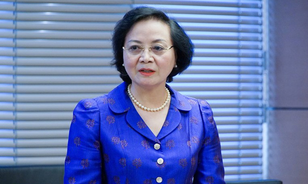 Bộ trưởng Bộ Nội vụ Phạm Thị Thanh Trà (Đoàn ĐBQH Lào Cai) phát biểu thảo luận tại tổ 4.