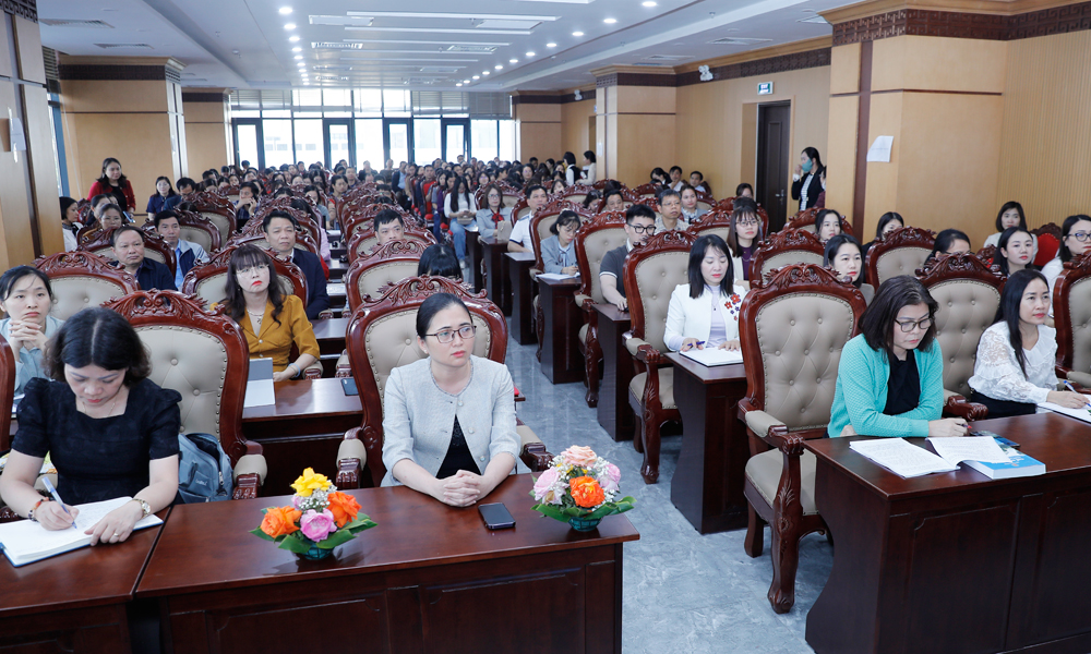 Các đại biểu dự hội nghị tại điểm cầu tỉnh Bắc Ninh.