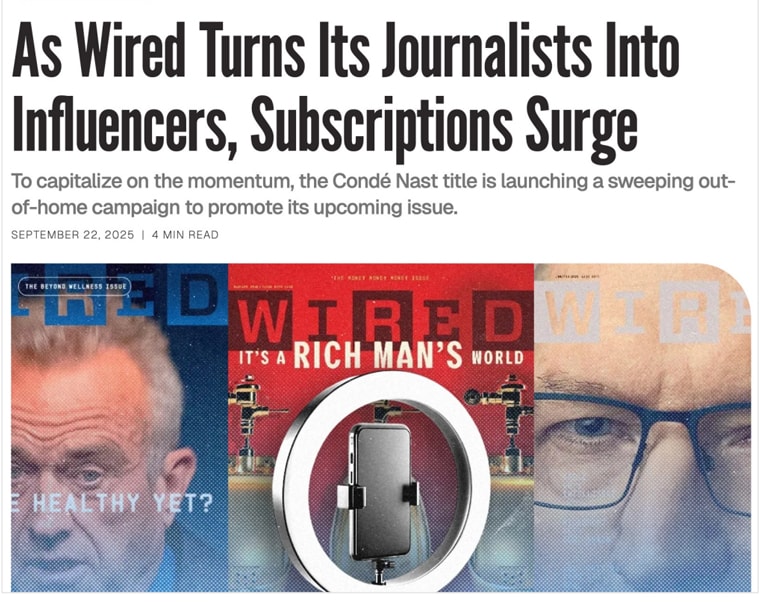 Wired ghi nhận số lượng người đăng ký tăng mạnh sau khi xây dựng các nhà báo thành những gương mặt có sức ảnh hưởng.