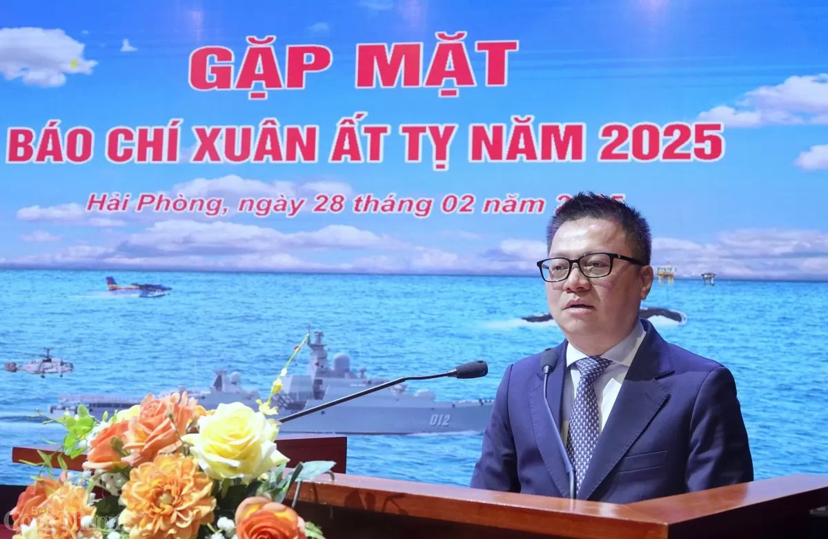 Ông Lê Quốc Minh, Uỷ viên Trung ương Đảng, Tổng Biên tập Báo Nhân Dân, Chủ tịch Hội Nhà báo Việt Nam phát biểu