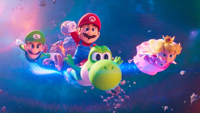 “The Super Mario Galaxy Movie” tiếp tục giữ vững vị trí quán quân phòng vé Bắc Mỹ. Ảnh: Universal