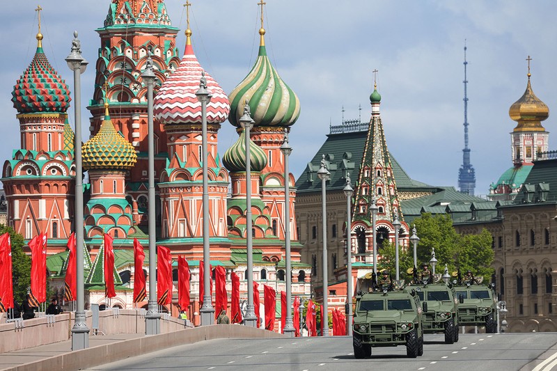 Nga tổng duyệt lễ duyệt binh. Ảnh: TASS