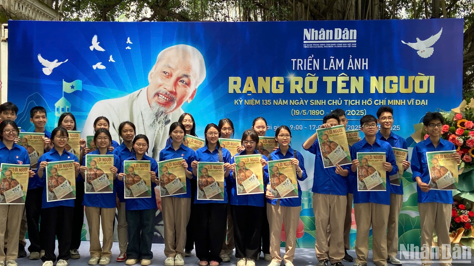 Các học sinh Trường trung học cơ sở Ngọc Thụy (quận Long Biên, Hà Nội).