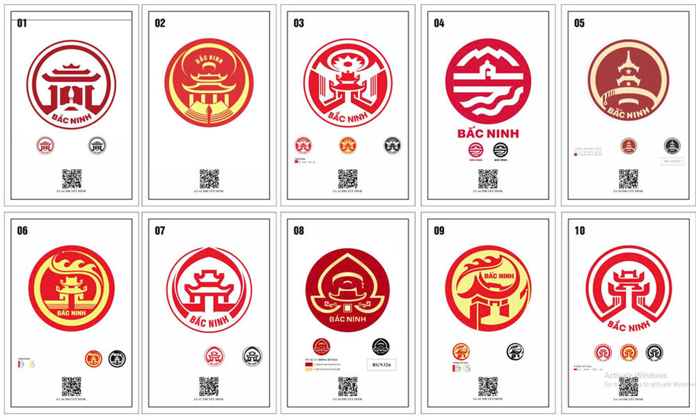 10 mẫu logo được đưa ra xin ý kiến Nhân dân.