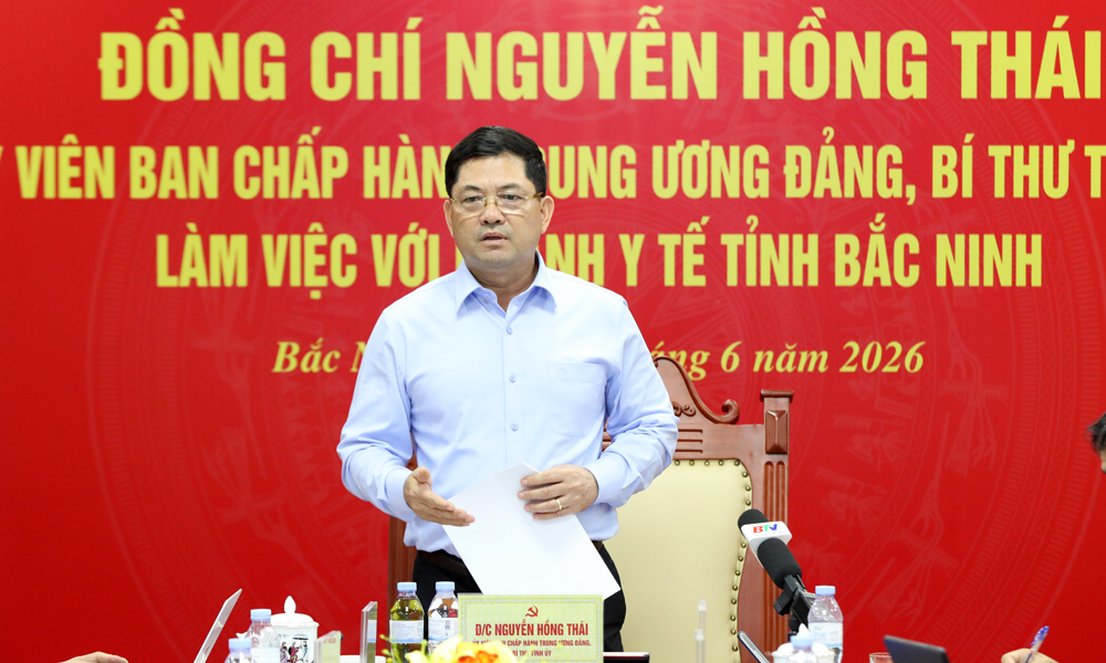 
Đồng chí Nguyễn Hồng Thái phát biểu kết luận.