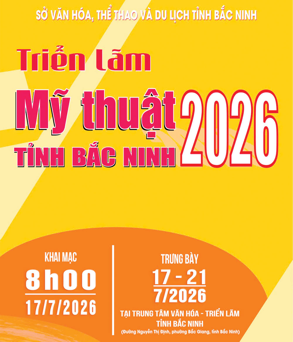 Triển lãm Mỹ thuật tỉnh Bắc Ninh dự kiến diễn ra từ ngày 17 đến 21/7.