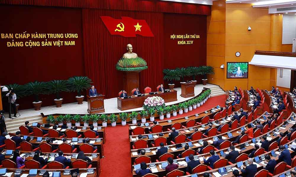 Phiên khai mạc Hội nghị lần thứ ba Ban Chấp hành Trung ương Đảng khóa XIV.
