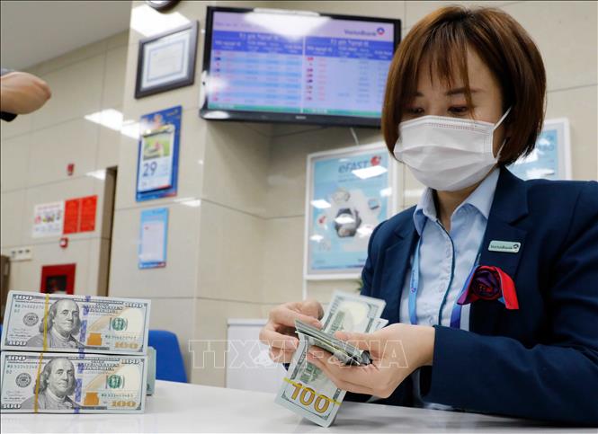 Hoạt động nghiệp vụ tại Vietinbank Ba Đình. Ảnh minh họa: Trần Việt/TTXVN