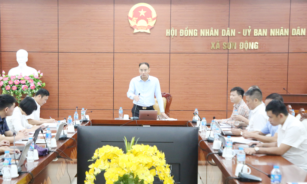 Phó Giám đốc Sở Nông nghiệp và Môi trường Phí Thanh Bình phát biểu tại hội nghị.