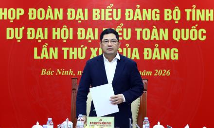 Đồng chí Nguyễn Hồng Thái chủ trì buổi họp Đoàn.