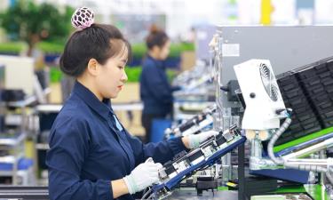 Dây chuyền sản xuất tại Samsung Electronics Việt Nam (Bắc Ninh).