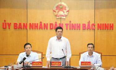 Đồng chí Nguyễn Hồng Thái phát biểu tại hội nghị.