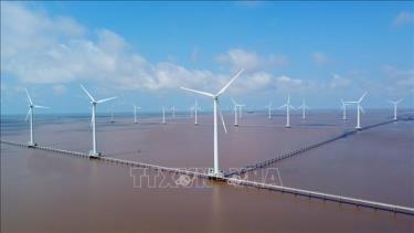 Phát triển điện gió, khai thác tốt tiềm năng, lợi thế của vùng đất Mũi Cà Mau. Ảnh: Chanh Đa/TTXVN