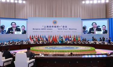 Thủ tướng Phạm Minh Chính phát biểu tại Hội nghị Thượng đỉnh Tổ chức Hợp tác Thượng Hải 2025 mở rộng (SCO +).