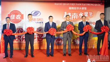 Lễ cắt băng khai trương Ngày hàng Việt Nam tại Trung Quốc và Lễ hội trái cây Việt Nam.