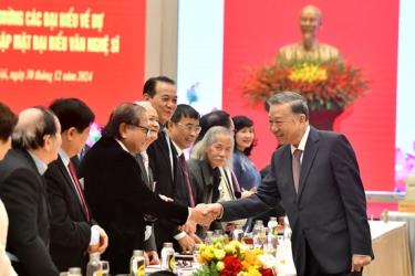 Tổng Bí thư Tô Lâm với các đại biểu dự hội nghị.
