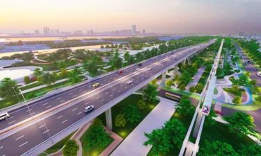 Dự án đầu tư xây dựng Trục đại lộ cảnh quan sông Hồng được khởi công vào ngày 19/12.