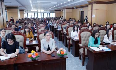 Các đại biểu dự hội nghị tại điểm cầu tỉnh Bắc Ninh.