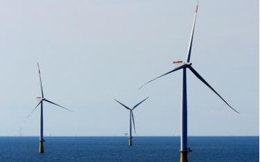 Toàn cảnh Trang trại điện gió ngoài khơi DanTysk, cách bờ biển Esbjerg, Đan Mạch khoảng 90km, ngày 21/9/2016. (Ảnh: Reuters)