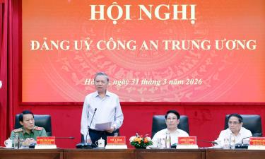 Tổng Bí thư Tô Lâm phát biểu chỉ đạo tại hội nghị. Ảnh: TTXVN.