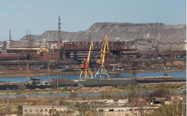 Quang cảnh nhà máy thép Azovstal ở thành phố cảng Mariupol, Ukraine, ngày 22/4/2022. (Ảnh: Reuters)