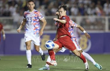 Tuyển Việt Nam sẽ đá trận ra mắt HLV Kim Sang-sik với Philippines trên sân Mỹ Đình. Ảnh: TTXVN
