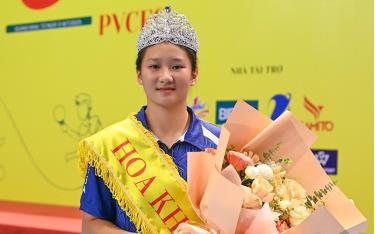 Hoa khôi Trần Diệu Linh. (Ảnh ĐĂNG ANH)